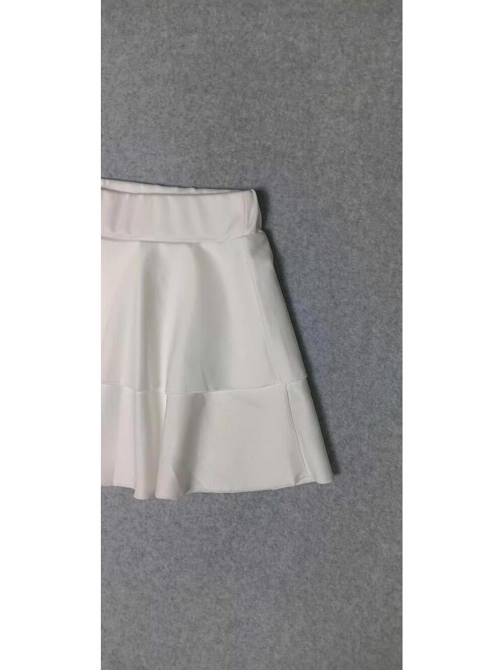 NWT! Avidlove Tiered Mini Skirt Womens Size Small White Preppy Sexy - Picture 9 of 9